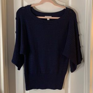 NY&Co | Navy Button Accent Sweater